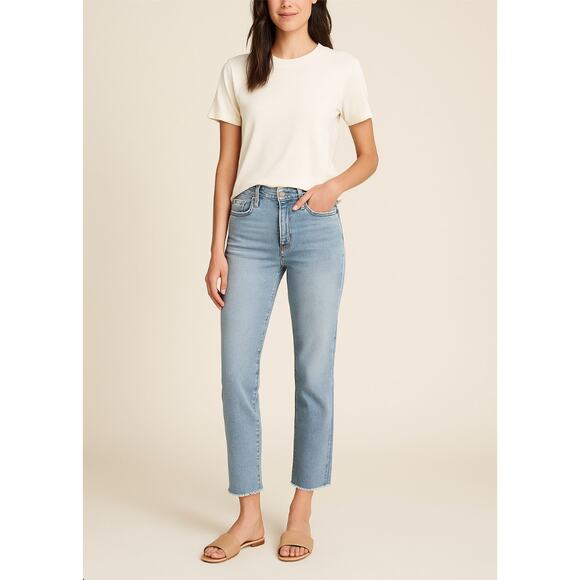 7 for all Mankind Edie Jeans High Rise Straight Ankle Size 26 7FAMK - Picture 1 of 9